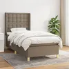 Image de vidaXL Boxspring met matras stof taupe 80x200 cm3132269