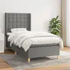 Image de vidaXL Boxspring met matras stof donkergrijs 90x190 cm3132274