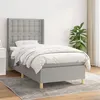 Image de vidaXL Boxspring met matras stof lichtgrijs 90x200 cm3132281