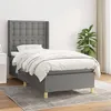 Image de vidaXL Boxspring met matras stof donkergrijs 90x200 cm3132282