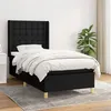 Image de vidaXL Boxspring met matras stof zwart 90x200 cm3132283