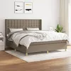 Image de vidaXL Boxspring met matras stof taupe 160x200 cm3132325