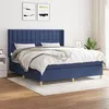 Image de vidaXL Boxspring met matras stof blauw 160x200 cm3132327