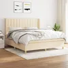 Image de vidaXL Boxspring met matras stof cràmekleurig 180x200 cm3132334