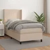 Image de vidaXL Boxspring met matras kunstleer cappuccinokleurig 90x190 cm3132356