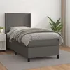 Image de vidaXL Boxspring met matras kunstleer grijs 90x200 cm3132361