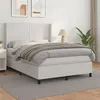 Image de vidaXL Boxspring met matras kunstleer wit 140x190 cm3132376