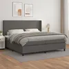 Image de vidaXL Boxspring met matras kunstleer grijs 200x200 cm3132403