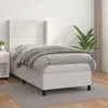 Image de vidaXL Boxspring met matras kunstleer wit 100x200 cm3132424