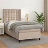 Image de vidaXL Boxspring met matras kunstleer cappuccinokleurig 80x200 cm3132470