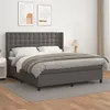 Image de vidaXL Boxspring met matras kunstleer grijs 160x200 cm3132511