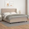 Image de vidaXL Boxspring met matras kunstleer cappuccinokleurig 180x200 cm3132518