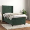 Image de vidaXL Boxspring met matras fluweel donkergroen 90x200 cm3132540