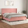 Image de vidaXL Boxspring met matras fluweel roze 200x200 cm3132584