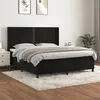 Image de vidaXL Boxspring met matras fluweel zwart 180x200 cm3132635