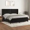Image de vidaXL Boxspring met matras fluweel zwart 200x200 cm3132641