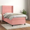 Image de vidaXL Boxspring met matras fluweel roze 100x200 cm3132788