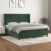 Image de vidaXL Boxspring met matras fluweel donkergroen 180x200 cm3132816