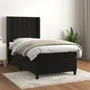 Image de vidaXL Boxspring met matras fluweel zwart 90x200 cm3132899
