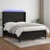Image de vidaXL Boxspring met matras en LED stof zwart 140x200 cm3138159