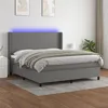 Image de vidaXL Boxspring met matras en LED stof donkergrijs 180x200 cm3138174