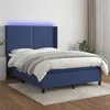 Image de vidaXL Boxspring met matras en LED stof blauw 140x190 cm3138235