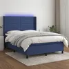 Image de vidaXL Boxspring met matras en LED stof blauw 140x190 cm3138395