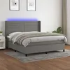 Image de vidaXL Boxspring met matras en LED stof donkergrijs 160x200 cm3138406