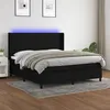 Image de vidaXL Boxspring met matras en LED stof zwart 160x200 cm3138407
