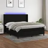 Image de vidaXL Boxspring met matras en LED stof zwart 180x200 cm3138415