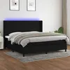 Image de vidaXL Boxspring met matras en LED stof zwart 200x200 cm3138423