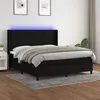Image de vidaXL Boxspring met matras en LED stof zwart 180x200 cm3138495