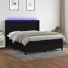 Image de vidaXL Boxspring met matras en LED stof zwart 180x200 cm3138575