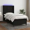 Image de vidaXL Boxspring met matras en LED stof zwart 100x200 cm3138615
