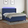 Image de vidaXL Boxspring met matras en LED stof blauw 180x200 cm3138659