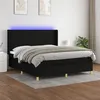 Image de vidaXL Boxspring met matras en LED stof zwart 160x200 cm3138727