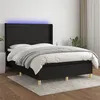 Image de vidaXL Boxspring met matras en LED stof zwart 140x190 cm3138951