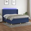 Image de vidaXL Boxspring met matras en LED stof blauw 160x200 cm3138971
