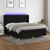Image de vidaXL Boxspring met matras en LED stof zwart 180x200 cm3139055