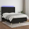 Image de vidaXL Boxspring met matras en LED stof zwart 140x190 cm3139111