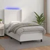 Image de vidaXL Boxspring met matras en LED kunstleer wit 100x200 cm3139248