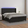 Image de vidaXL Boxspring met matras en LED kunstleer zwart 160x200 cm3139271