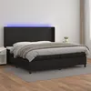 Image de vidaXL Boxspring met matras en LED kunstleer zwart 200x200 cm3139283