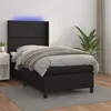 Image de vidaXL Boxspring met matras en LED kunstleer zwart 100x200 cm3139307
