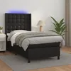 Image de vidaXL Boxspring met matras en LED kunstleer zwart 80x200 cm3139349