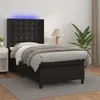Image de vidaXL Boxspring met matras en LED kunstleer zwart 90x190 cm3139355