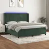 Image de vidaXL Boxspring met matras en LED fluweel donkergroen 180x200 cm3139460