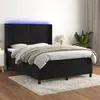 Image de vidaXL Boxspring met matras en LED fluweel zwart 140x190 cm3139621