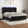 Image de vidaXL Boxspring met matras en LED fluweel zwart 180x200 cm3139699