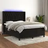 Image de vidaXL Boxspring met matras en LED fluweel zwart 140x190 cm3139741